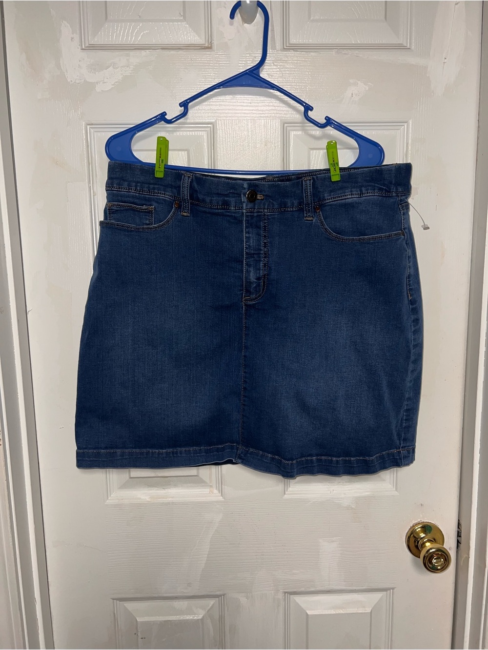 Dark Blue Denim Mini Skort